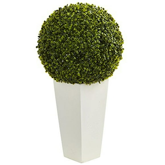 Artificial Topiary Tree & Ball Flowers Buxus Boxwood Plants in Pot Garden CF Artificial Topiary Tree & Ball Flowers Buxus Boxwood Plants in Pot Garden CF